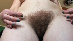 Silvia Sinclair has a hairy pussy