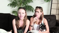 Sisters Are Sitting On The Couch Being Interviewed About Their Sex Lives