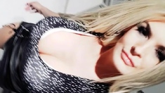 Amateur blond girl with big boobs getting fucked