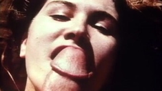 Big tit brunette sucks a big cock blowjob POV