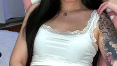 Sexy close up on Asian slut getting fucked