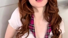 Masturbating loving babe solo toy plays with enthusiasm