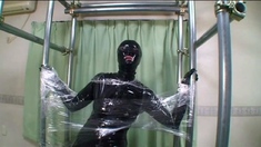 Latex fetish femdom bdsm anal strap on pain