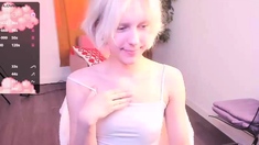 Curly Blonde Teen Records Solo Dildo Masturbation More at