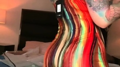 Cute curly brunette solo webcam masturbation