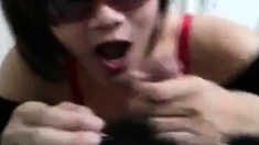 Asian Crossdresser Blowjob