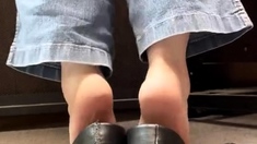 Maitresse Madelines solo foot fetish POV