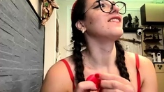 Pale amateur teen brunette Lynn Love