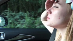 Blond teen Dolly fuck outdoors