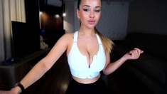 Amateur blond girl with big boobs getting fucked