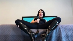 Latex Slut Solo Anal Masturbation
