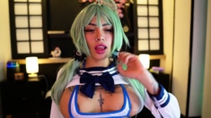 Emo teen on solo webcam masturbation