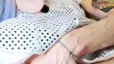 Bondage fetish solo toying hussy