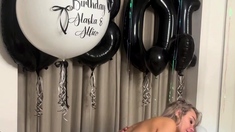 Alaska Clarke Gets CIM After Drilling Her Mouth And Pussy