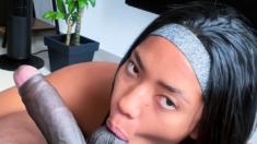 He devoured his cock and rode it until he made him cum