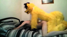 Skinny Twink Fucked By Mascot