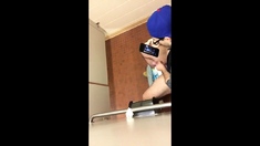 Str8 spy nerd in public toilet