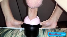 Fleshlight quick fuck and cum