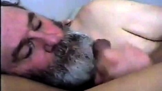 Bearded Daddy Suck and Swallow