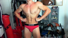 Beautiful Twink strips on webcam