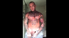 Tattoed guy and huge cock 3